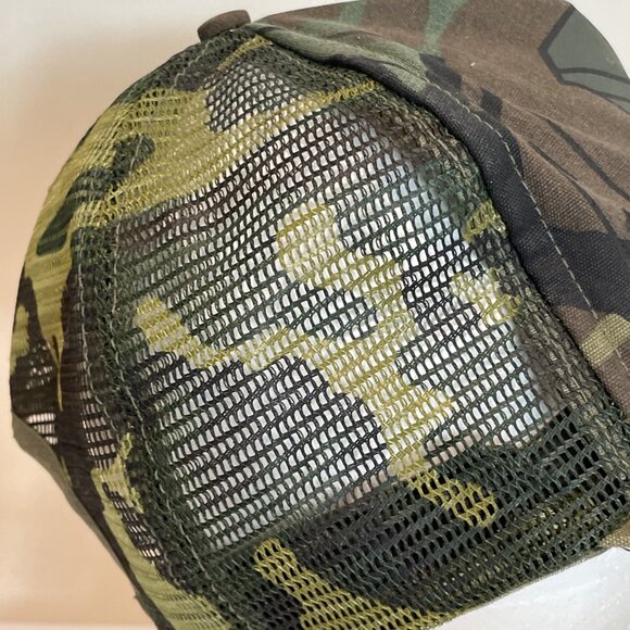 Vintage AIR FORCE 116TH TACTICAL FIGHTER WING Trucker Hat Snap Back Cap Camo USA - Picture 4 of 9